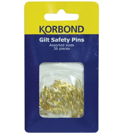Korbond Gilt Safety Pins x 1