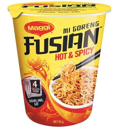 Maggi Noodles Fusian Hot and Spicy Cup 65g x 1