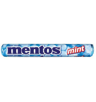 Mentos Pepermint Rolls 37.5g Pacchetto 40