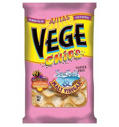 Ajita Vege Chips Ventes et Vinaigre 50g x 24