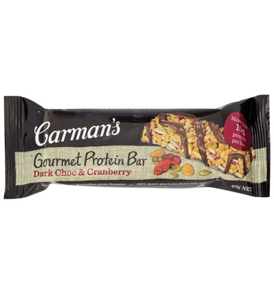 Carmans Chocolate Cranberry Protein Bar 40g x 12