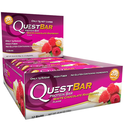 Quest Bar White Chocolate Raspberry 60g x 12