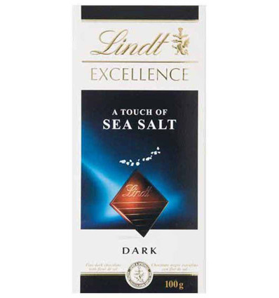 Lindt Excellence Dark Sea Salt 100g Pack 10