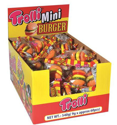 Trolli Mini Hamburger di 9 grammi di Caramelle