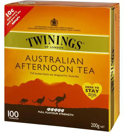 Twinings Australian Full Strength Afternoon Tea Bags 100 Pack x 1