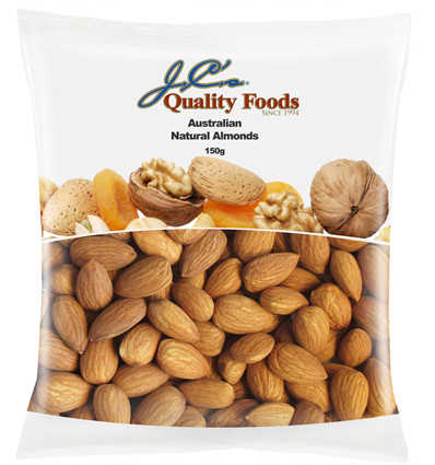 Jc Natural Almonds 150g  Pack 12