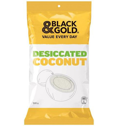 Black & Gold Desiccated Coconut 500gm x 1