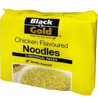 Black & Gold Noodles Chicken Flavoured 5 Pack 85gm x 6