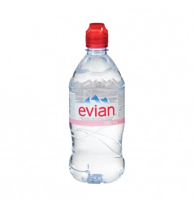 Evian Mineral Water 750ml Sports Cap x 12