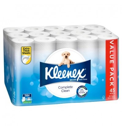 Kleenex White Bathroom Tissue Regular 45 Packx 1
