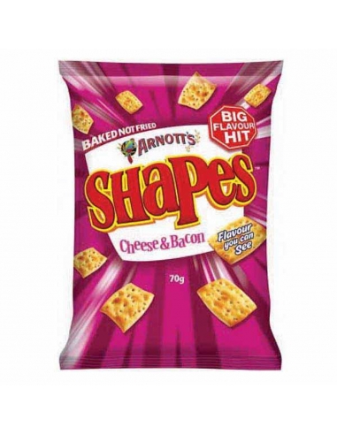 Arnotts Shapes Cheese and Bacon 70g x 12
