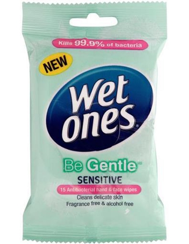 Wet Ones Be Gentle Travel Pack Wipes 15 Pack x 1