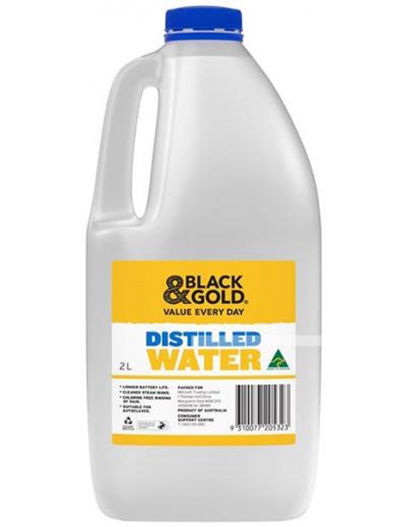黑色和金色蒸馏水2l