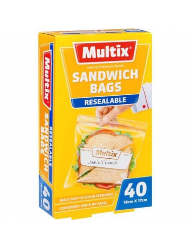 Multix Quick Zip Sandwich Bags 40 Pack x 1