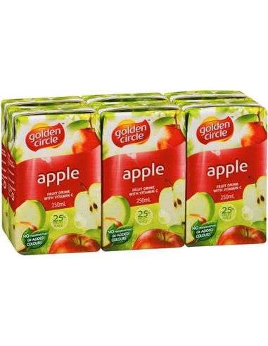 Jus de pommes Golden Circle - Paquet de 6 250 ml