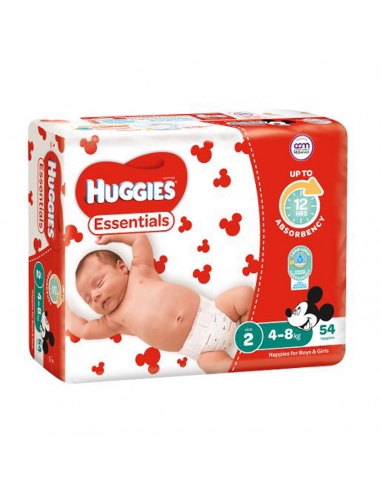 Huggies Essential Infant Size 2 Nappies 54 Pack x 1