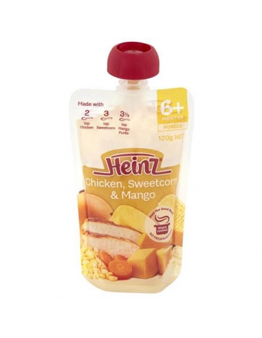Heinz Chicken Corn & Mango 6m+ 120gm x 6