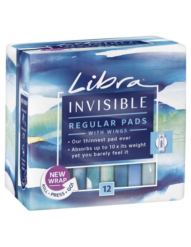 Libra Pads Invisible Reg 12's x 1