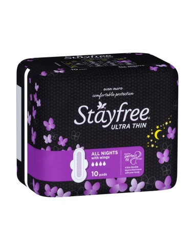 Stayfree Ultra Thin All night 10's x 1