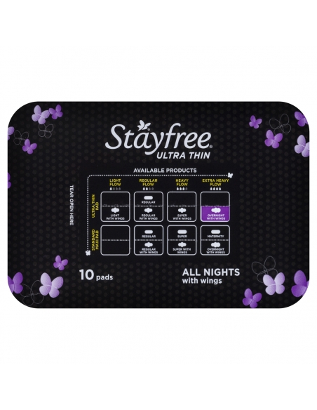 Stayfree Ultra Thin Przez całą noc 10