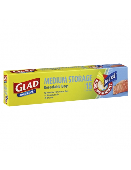 Glad Snaplock Bags Pranzo 15's