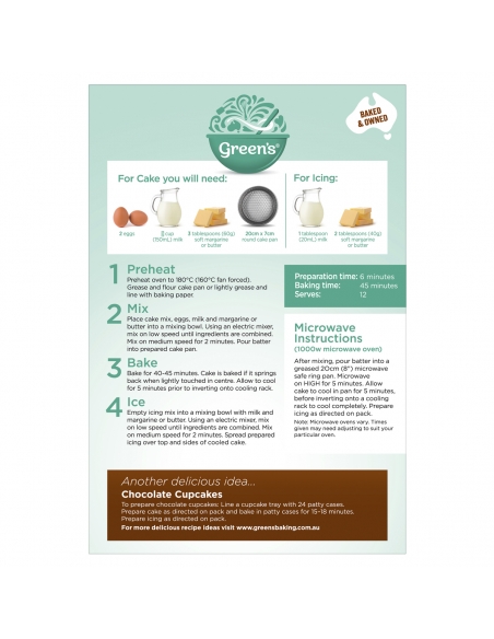 Greens Chocolate Cake 440g x 1