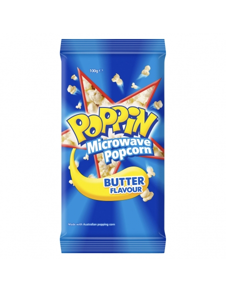 Poppin Microwave Popcorn Butter 100g