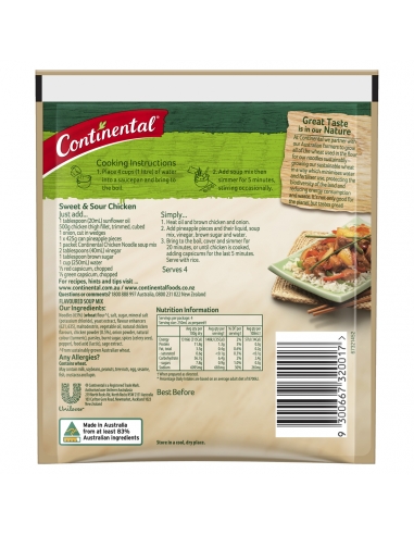 Kontinentale Paketsuppe Hühnernudel