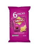 Smiths Crinkle Salt and Vinegar 6 Pack 114g x 1