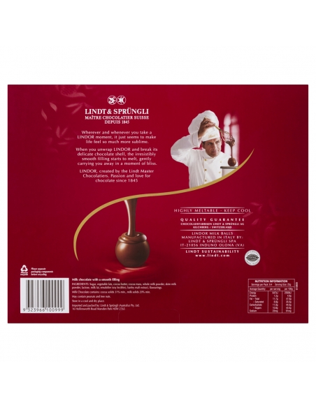Lindt Lindor Balls Milk Gift Box 235g
