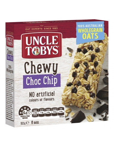 Uncle Tobys Chewy Choc Chip 185g x 1