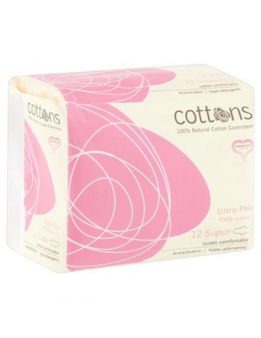 Cottons Super Ultra Thin Pads With Wings 12s x 6