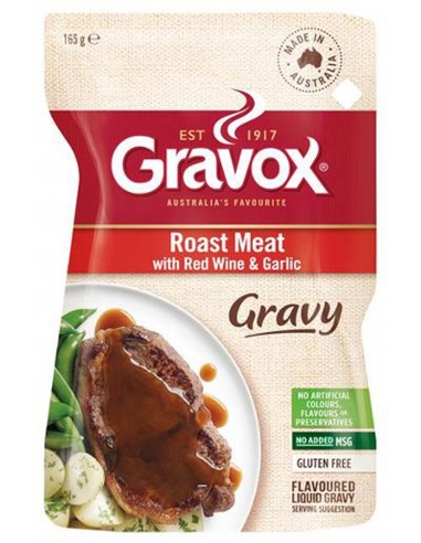 Gravox Carne Asada Vino Tinto y Ajo Salsa Líquida 165g