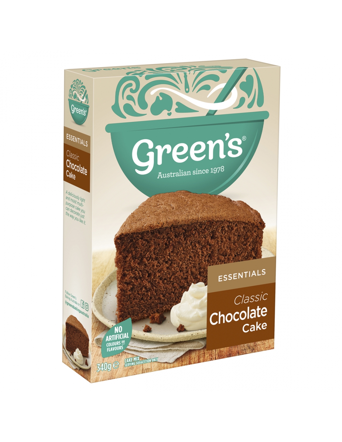 グリーンズエッセンシャルズケーキミックスチョコレート340gm グリーンズエッセンシャルズケーキミックスチョコレート340gm