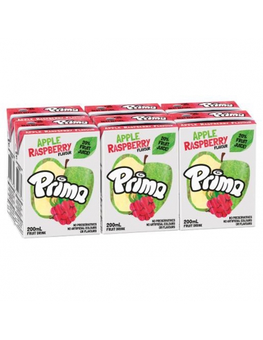 Primavera Appel- en frambozenfruitdrank 6-pack 200 ml x 4