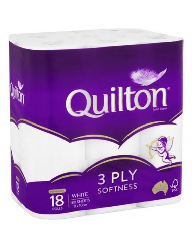 Quilton Classic White 3-laags toiletpapier 18 stuks