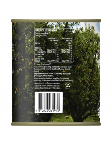 Spc Aprikosenhälften In Natursaft 825gm