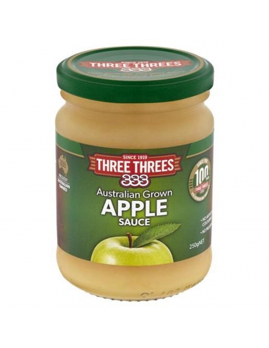 Three Threes Appelmoes 250 gram