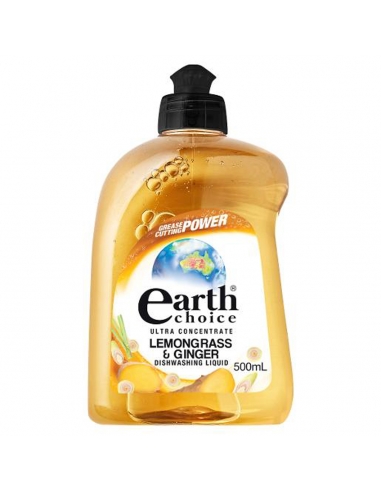 Earths Choice Lemongrass & Ginger Dishwash Liquid Concentrate 500ml x 1