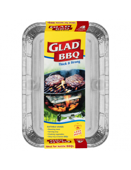Glad Bbq Trays 4's x 1