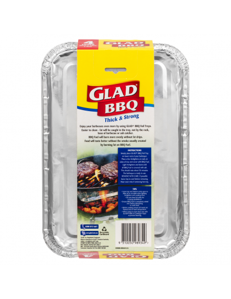 Glad Bbq Trays 4's x 1