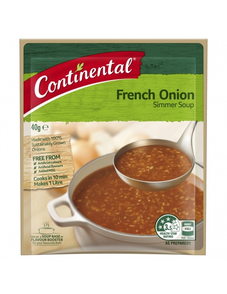 Zuppa di cipolle continentale a pacchetto