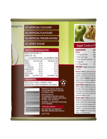 Ardmona Apple Pie 800gm x 1