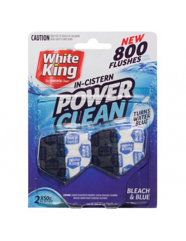 White King In Cistern Block Bleach and Blue 2 Pack 50gm x 6