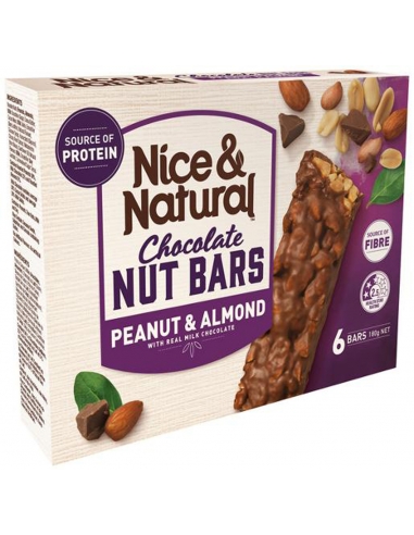 Nice & Natural Chocolate Almond Roasted Nut Bar 180gm x 8