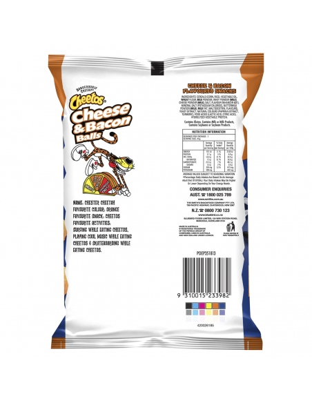 Boulettes de fromage et bacon Cheetos 45g x 18