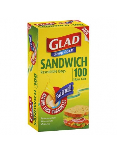 Glad Snap Lock Sandwichzakken 100 stuks x 6