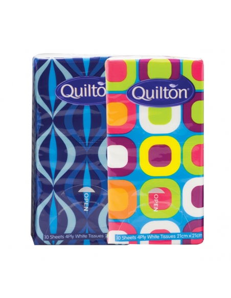 Quilton 4プライポケットティッシュ10 x 18