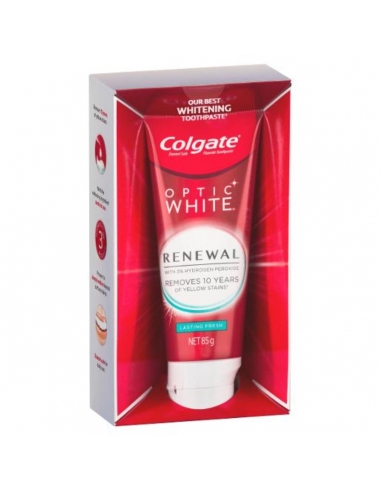高露洁（Colgate）光学白色更新持久牙膏85克x 6
