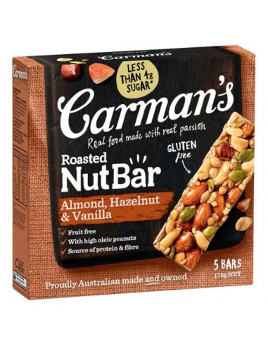Carmans Almond Hazelnut Vanilla Nut Bar 175gm x 1